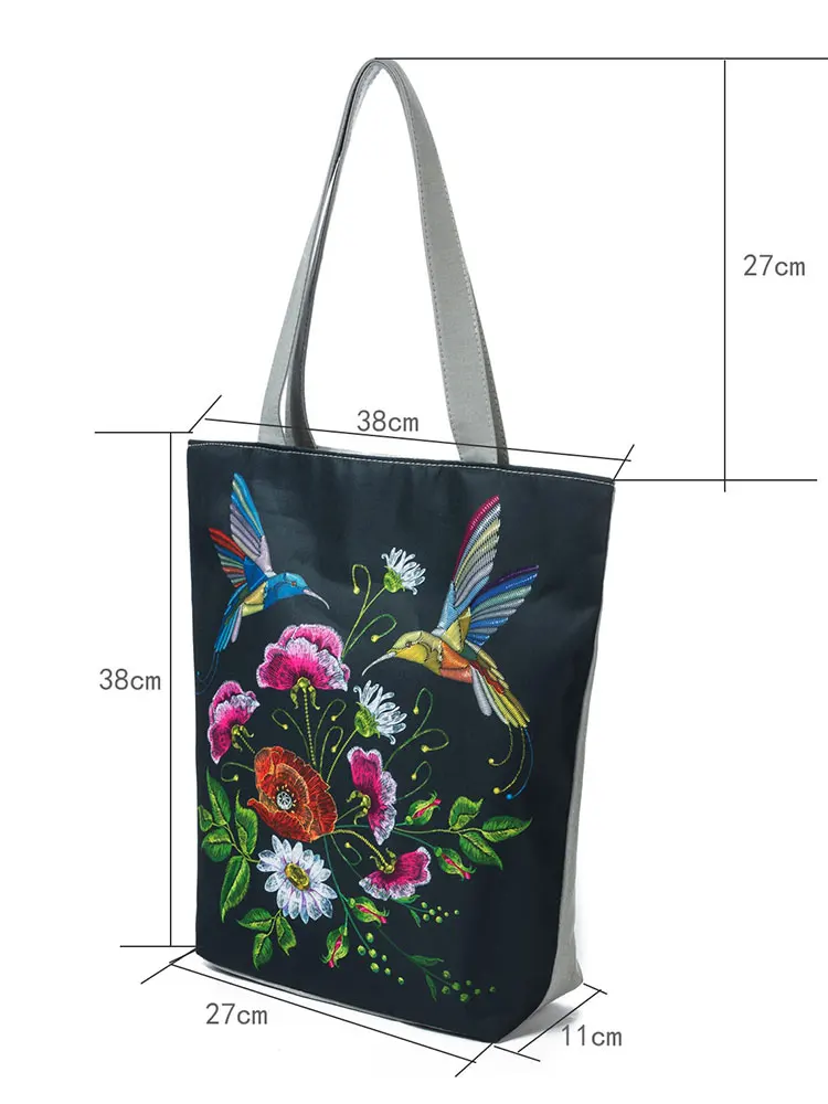Flower Tote Bag, Embroidery Bag, Floral Linen Bag, Womens Tote Bag