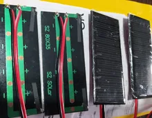 Panel Solar con cable extensible, células solares policristalinas epoxi estándar DIY, módulo de carga de batería de 30cm, 5,5 V, 0,38 W, 70ma