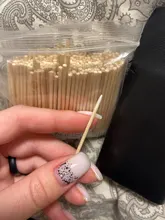 300 Uds mango corto de madera pequeño señaló cabezal con punta hisopo de algodón cejas tatuaje belleza maquillaje Color de uñas de costura dedicado sucio recoger