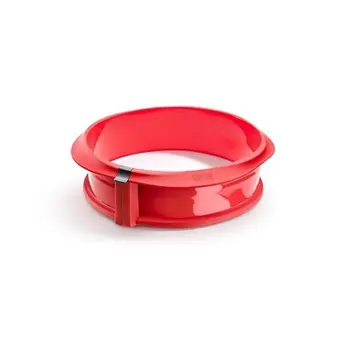 

Removable silicone mold 23CM red + ceramic plate