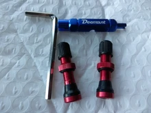 Deemount-2 uds. Schrader de válvulas A/V, 40/60mm, CNC, pezón anodizado mecanizado para llantas sin cámara para bicicleta de montaña y carretera