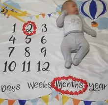 Manta de crecimiento mensual para bebé recién nacido, utilería de fotografía, fondo de tela conmemorativa, alfombra, accesorios para bebé recién nacido