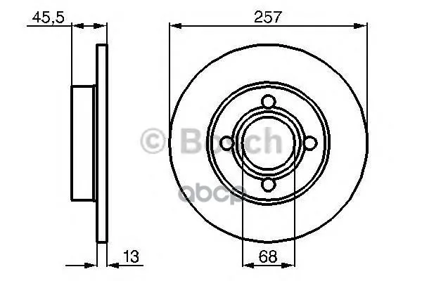 Тормозной Диск 0986478016 Bosch арт. 0986478016