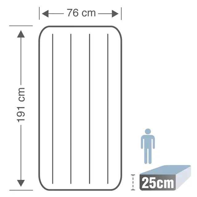 Matelas gonflable Intex Classic Downy + gonfleur inclus - 2 places large