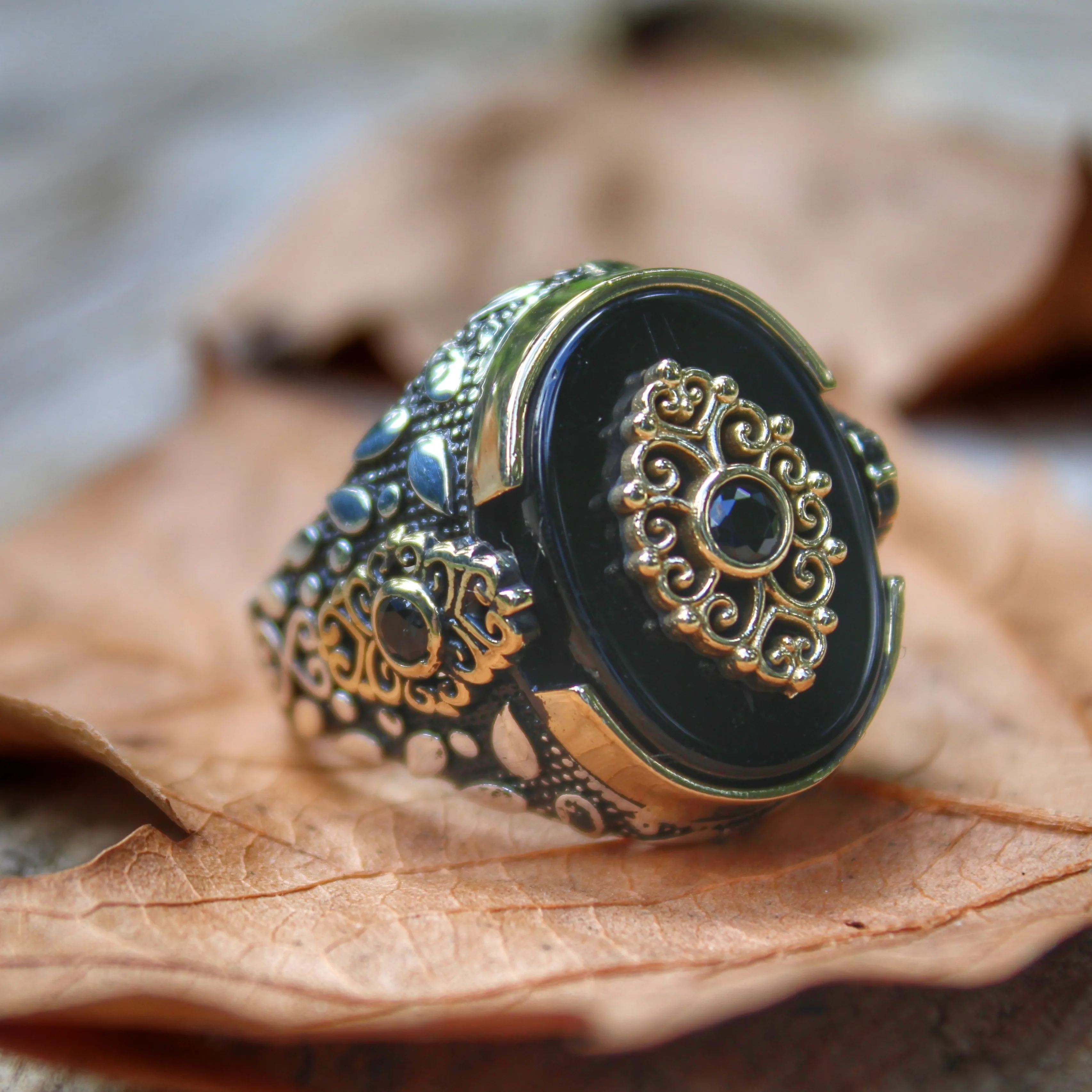 

Real Pure 925 Sterling silver ring real onyx stone hand made made in turkey luxury and trendy model vintage style new model