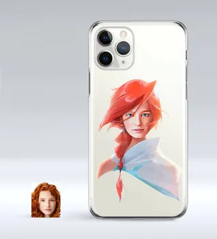 

Personalized Women 'S Abstract Caricature of iPhone 11 Pro Slim Transparent Silicone Phone Kapağı-24