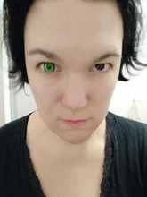 De Halloween Cosplay de contactos lente gato amarillo Manson Serie 2 unids/par anual de lentes de contacto de Color para los ojos maquillaje para Cosplay