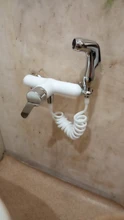 Faucet Toilet-Cleaner-Set Bidet-Sprayer Shower White Wall-Mounted Accoona A3167G