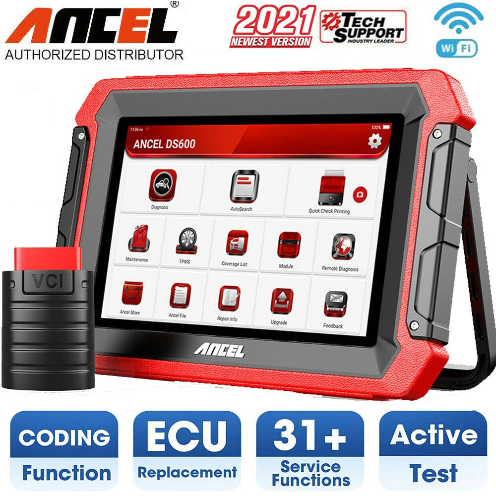 Профессиональный Автомобильный сканер ANCEL DS600 OBD2 ЭБУ кодирование активная