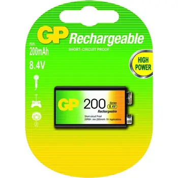 

GP Batteries 9V Rechargeable battery nickel-metal hydride (NiMH)