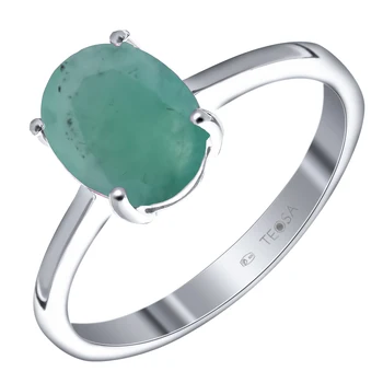

Silver ring with Emerald