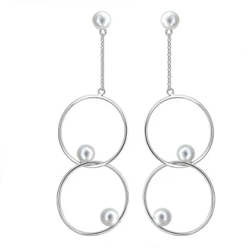 

Esthete earrings with silver pearls