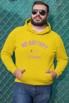 

Angemiel Wear No Battery All Drama Yellow Men 'S Hooded Sweatshirt