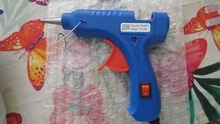 Pistola de pegamento de fusión en caliente de 20W con barras de pegamento, Mini pistolas industriales, herramienta de temperatura térmica eléctrica con palos de 7*100MM