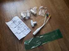 Divisor POE 2 en 1, conector de cableado de red, cabezal de conector RJ45 de tres vías para instalación de cámara de seguridad