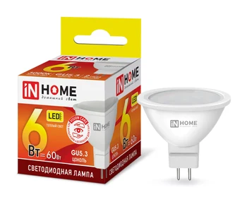 

LED lamp LED-JCDR-VC W 6 V GU5.3 3000 480Лм IN HOME