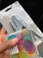 Fromthenon Color transparente hoja de plástico disco de Binder anillos planificador de colección de recortes Ring Binder para seta agujero portátil