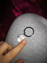 Grabado personalizado llavero de acero inoxidable de regalo personalizado NÚMERO DE TELÉFONO Anti-perdido llavero con anilla