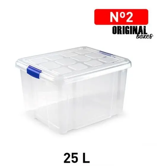 CAJA BAJO CAMA TRANSPARENTE PLASTICFORTE 56 L