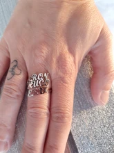 Auxauxme personalizado Multi-nombres de la familia anillos para papá mamá niños Acero inoxidable amante bisutería regalos de cumpleaños de mujer