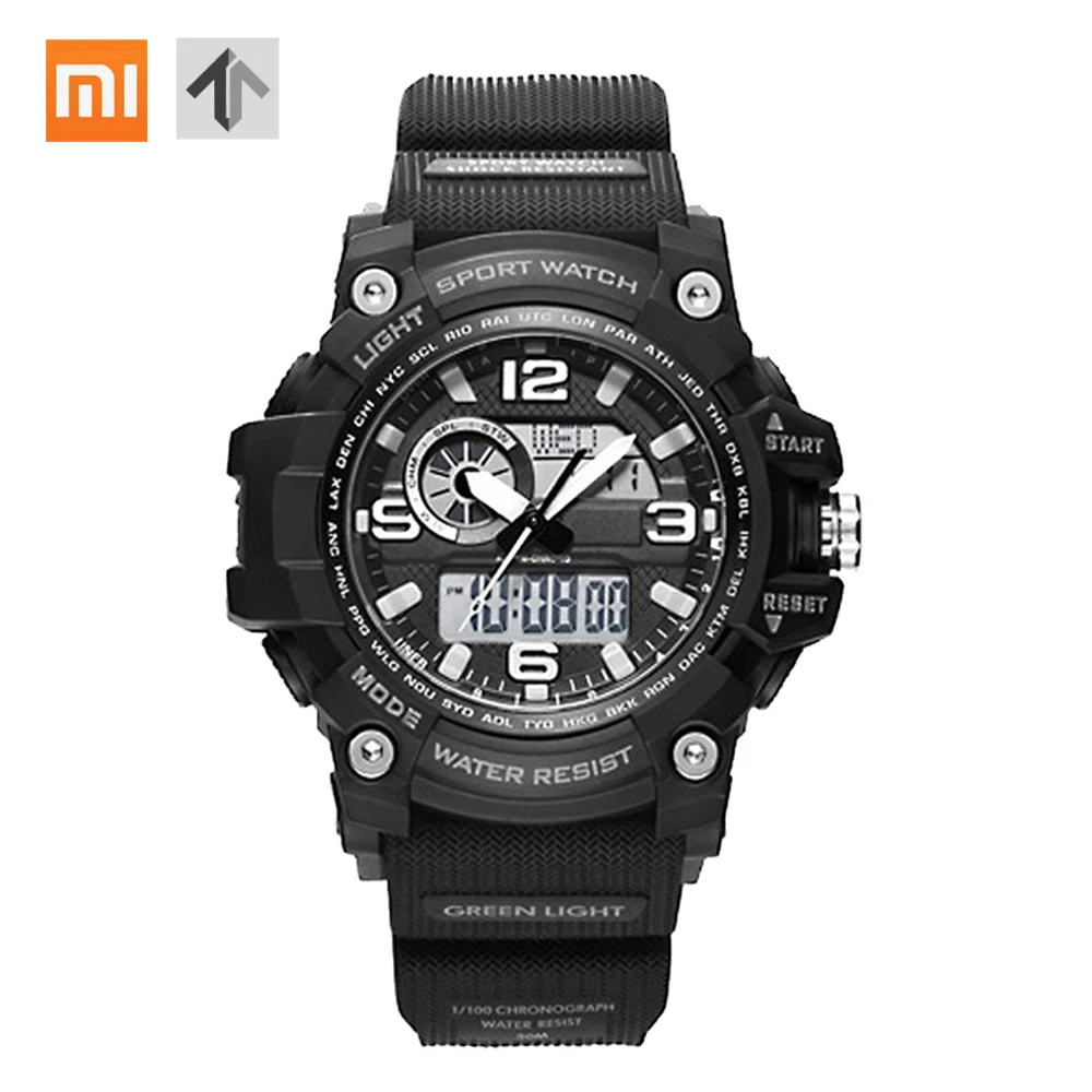 

Xiaomi TwentySeventeen Outdoor Dual Display Electronic Watch Multi-function Dial Dual Time Display Life Waterproof Watch Men