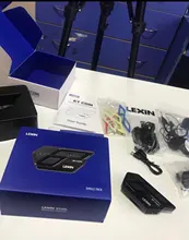 LEXIN-Intercomunicador con bluetooth 5,0 para casco, auriculares resistentes al agua de 1200m para 2 conductores de 6 colores, modelo LEXIN ET COM, 1 unidad