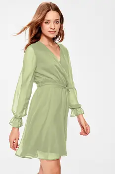 

Trendyol Belted Double Breasted Collar Dress TWOSS20EL3166