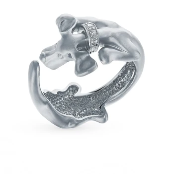 

Silver ring with cubic zirconia sunlight sample 925 test