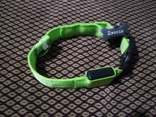 Collar LED de nailon para mascotas, fluorescente y luminoso, suministros para mascotas, correa de seguridad nocturna intermitente de seguridad que brilla en la oscuridad