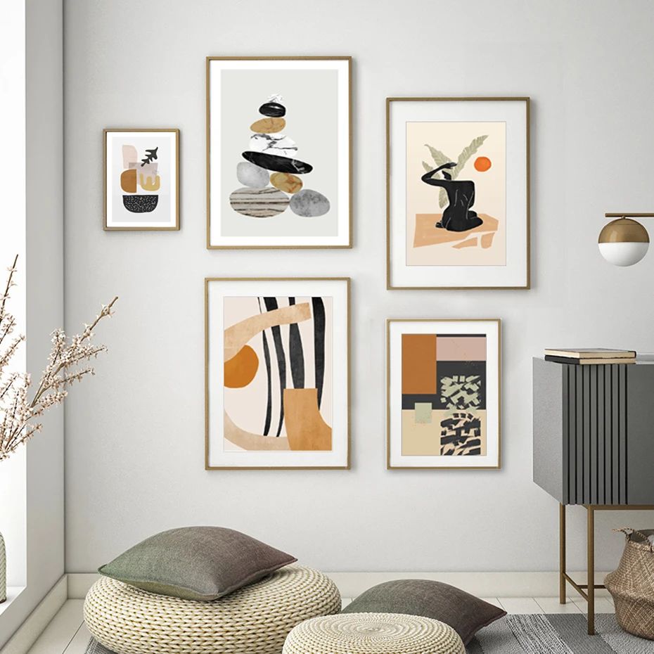 

Scandinavia Abstract Geometric Canvas Painting Gallery Nordic Posters Print Wall Art POP Picture Living Room Interior Home Decor