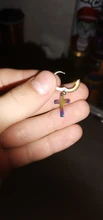 Pendientes Piercing falsos de acero inoxidable para mujer y hombre, pendientes sin perforación, Cruz, gótico, Punk, Rock, 1 unidad