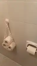 Rope-Holder Pocket-Rack Toilet-Paper Hanging Storage Bathroom-Decor Nordic Hotel 