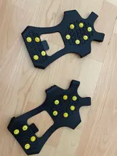 Cubrezapatos antideslizantes para exterior, 10 tacos, Universal, para nieve, escalada, Camping, tallas S, M, L y XL