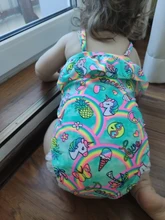 Bañador de unicornio para niñas de 1 a 7 años, traje de baño de una pieza con arcoíris, ropa de playa, 9044