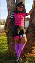 Kafitt-Camiseta de Ciclismo de una pieza para mujer, traje de medias de secado rápido con cojín 9D