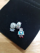 BISAER gran oferta par pequeños niña y niño de la plata esterlina 925 de comida aguacate cuentas pulsera de plata con abalorios de joyería 925