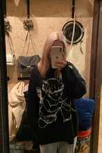 Woherb-suéteres de punto para mujer, ropa de calle con estampado de Ángel, moda de Hip-Hop, Vestimenta de gran tamaño Harajuku, primavera y otoño