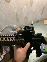 Protector de lentes a prueba de balas para mira telescópica, Protector de lente de punto rojo y verde, plegable, para Rifle, Airsoft, montaje de riel