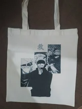 Jujutsu-Bolso de mano de estilo Anime japonés para mujer, bolsa de mano femenina de lona con diseño de Anime japonés, estilo Casual