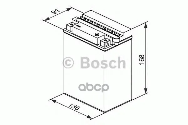 Аккумулятор Для Мототехники Bosch Moba Fp M4f 12v 14ah 190a(Yb14l-B2) 136x91x168mm 5.14kg Bosch арт. 0092M4F360