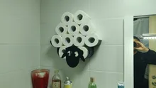 Toilet Roll Holder Sheep Wall Mount Black Metal Toilet Paper Wc Tissue Storage