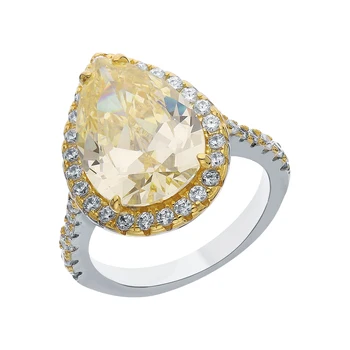 

Silver ring with cubic zirconia sunlight sample 925