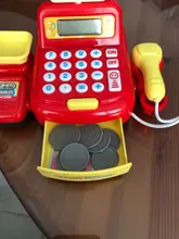 Puzle de juguete para niños, juguete de simulación de Casa de juguete para niña, supermercado, caja registradora, luz eléctrica, juguete multifuncional para padres e hijos