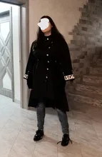 Coat Hoodie Streetwear Black Trench Female Long-Print XITAO Plus-Size Women Spliced Casual