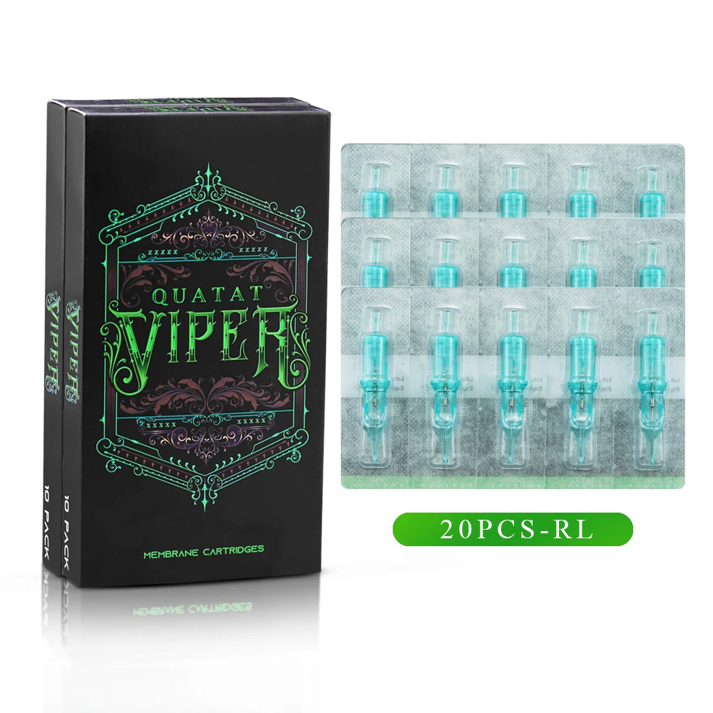 Makeup Tattoo Cartridge Needles 20PCS Disposable Sterile Round Liner Needles 0.25MM 0.3MM 0.35MM for Tattoo Rotary Pen Supplies