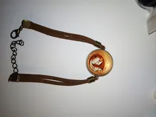 Pulseras de cuero de zorro durmiente, cristal redondo de 20mm, accesorios de mano con patrón bonito, 2020