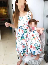 Ropa familiar de verano para madre e hija, vestidos para niña pequeña, Pelele con estampado de flores, vestido para hija y Madre a juego, 2020