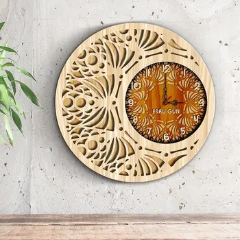 

Personalized Wood Processing Design Wooden Wall Clock