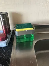 Soap-Pump-Dispenser Container Soap-Organizer Sponge-Holder Kitchen-Cleaner-Tool Manual-Press