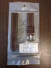 MAIKES-correa de cuero genuino para reloj, 20mm, 22mm, 24mm, accesorios para relojes DW, Galaxy Watch Gear s3